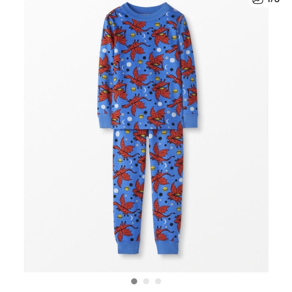NWT Hanna Andersson Kids Space Dragon Pajama Set Size 10/140 cm